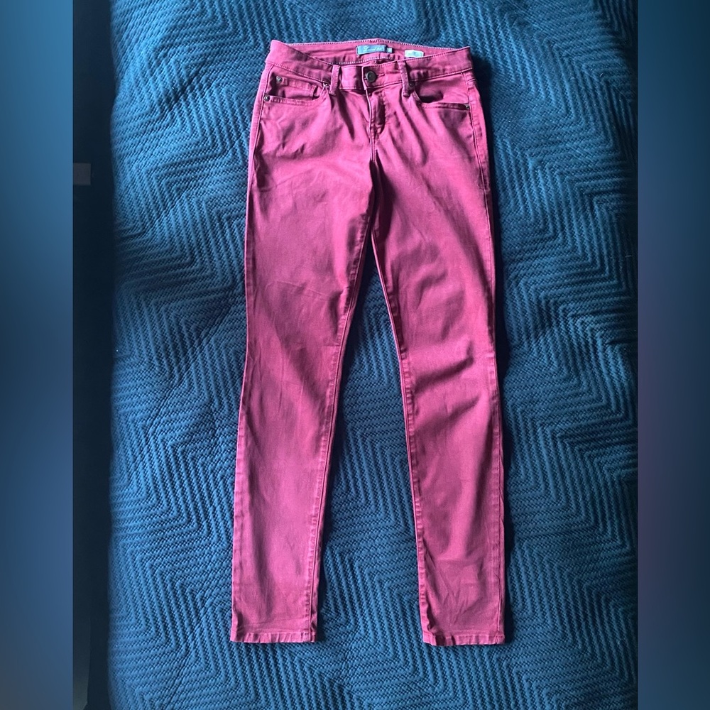 Level 99 Cherry Red Slim Cut Pants Size 26